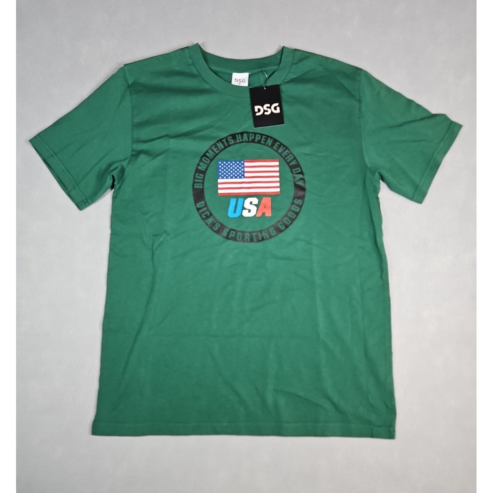 DSG Mens Green Team USA Flag‎ Graphic T Shirt Size Small NWT